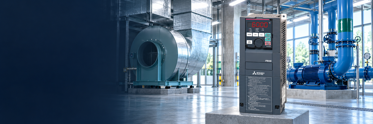 Mitsubishi FR-F800 HVAC fan and pump application