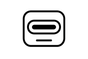 USB C ICON BLACK & WHITE